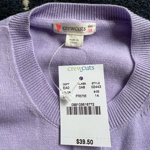 Crewcuts lavender cardigan size 14